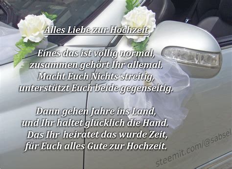 kurze reime zum hochzeit.